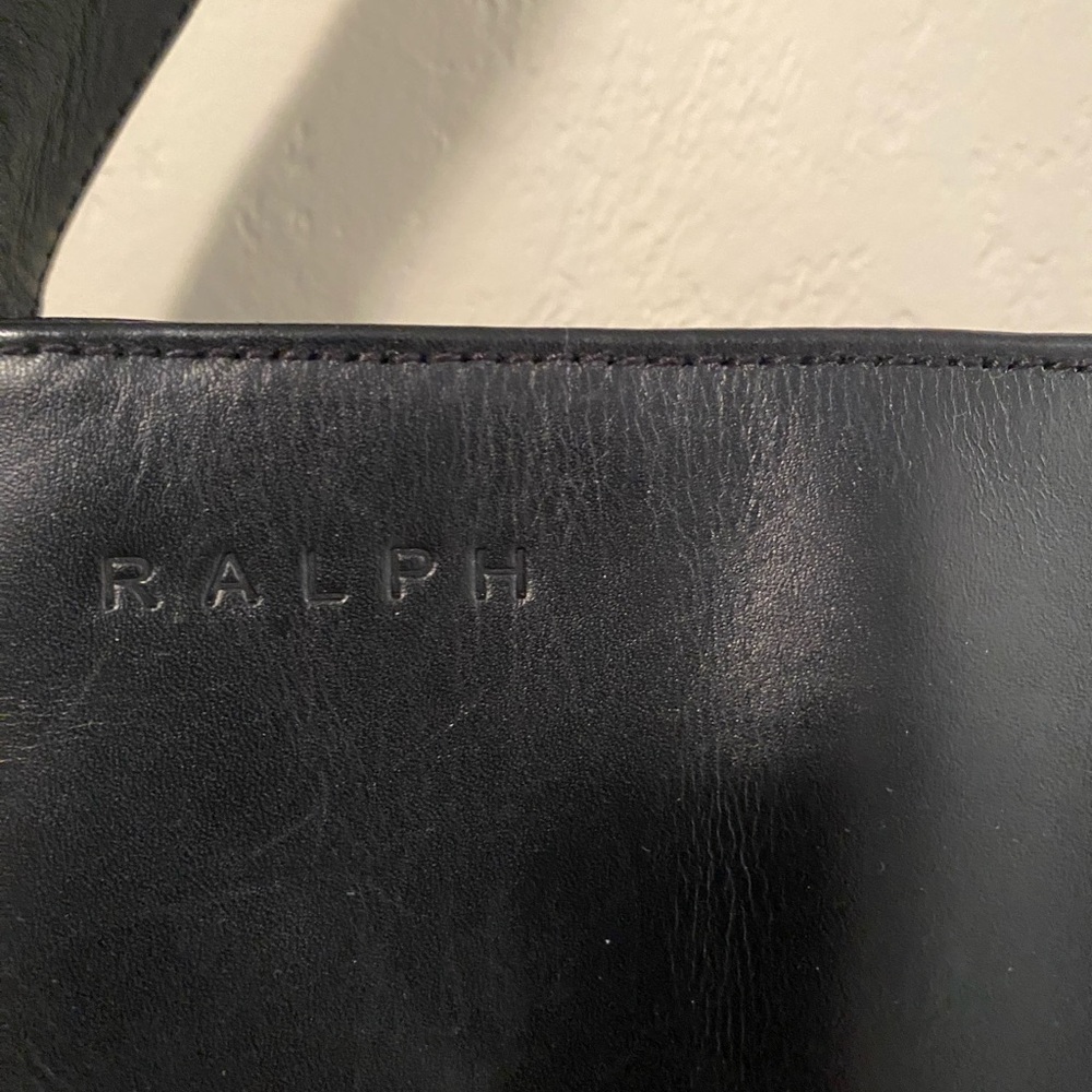 Ralph Lauren Vintage Black Shoulder Bag with Floral Accents - Picture 3 of 16